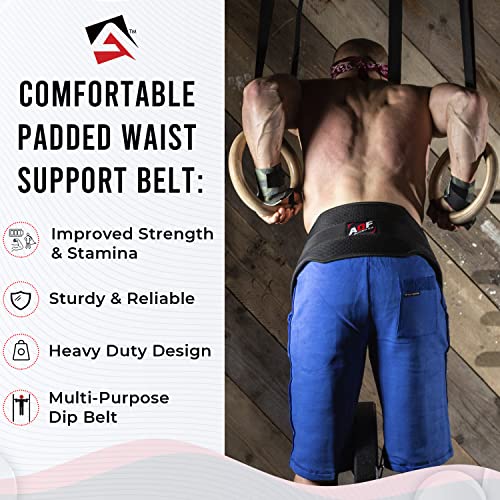 AQF Dip Belt for Weightlifting - Weight Belt with 36" Heavy Duty Steel Chain - Neoprene Padded Back Support Gym Lifting Belt for Powerlifting, Bodybuilding, Squat, Fitness & Pull up Training - Image 5