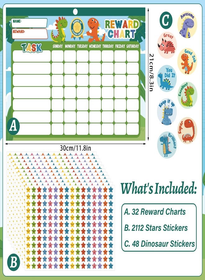 Thboxes 32 Reward Chart System for Kids, Reward Chart with 2112 Star Stickers, 48 Themed Stickers to Positive Habits, 11.8 x 8.3 in Magnetic Reward Chore Chart to Encourage Responsibility - Image 3