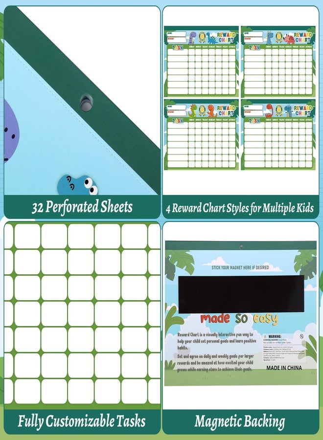 Thboxes 32 Reward Chart System for Kids, Reward Chart with 2112 Star Stickers, 48 Themed Stickers to Positive Habits, 11.8 x 8.3 in Magnetic Reward Chore Chart to Encourage Responsibility - Image 2