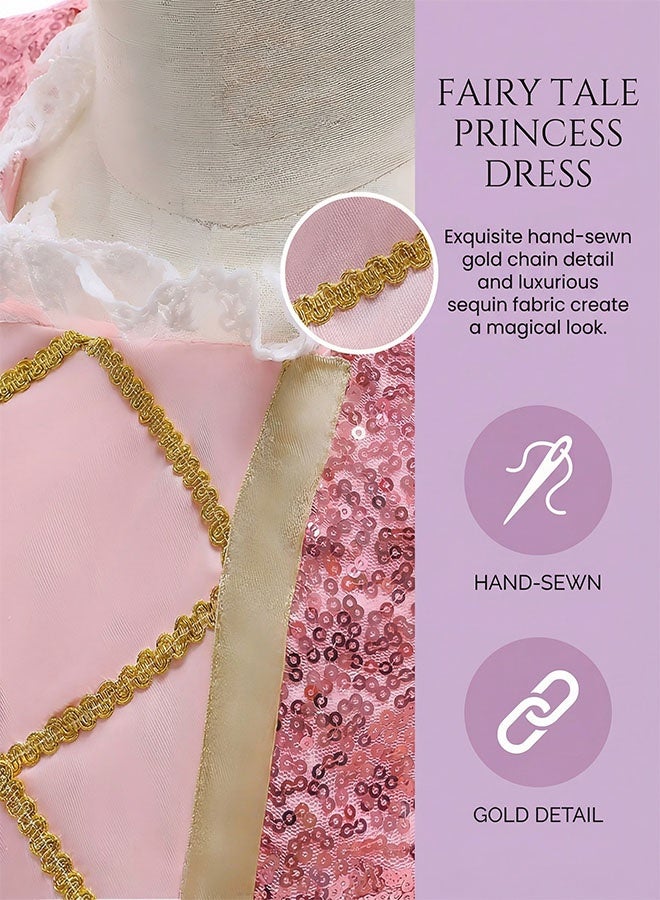 Beauenty Lavender Princess Dress Set with Accessories – Sparkle Sequin Tulle Gown for Saudi Kids’ Birthday & Party - Image 2