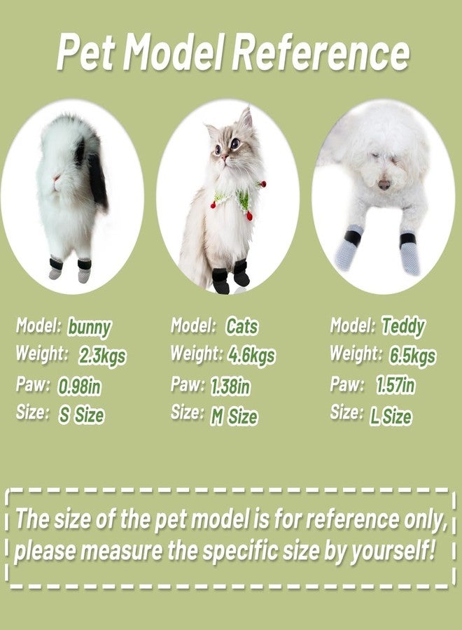 Esamploe 4 PCS Cat Mittens to Prevent Scratching,Mesh Breathable Cat Shoes,Adjustable Cats Anti Scratch Gloves,Suitable for Cats When Bathing and Nail Trimming(M,Grey) - Image 4