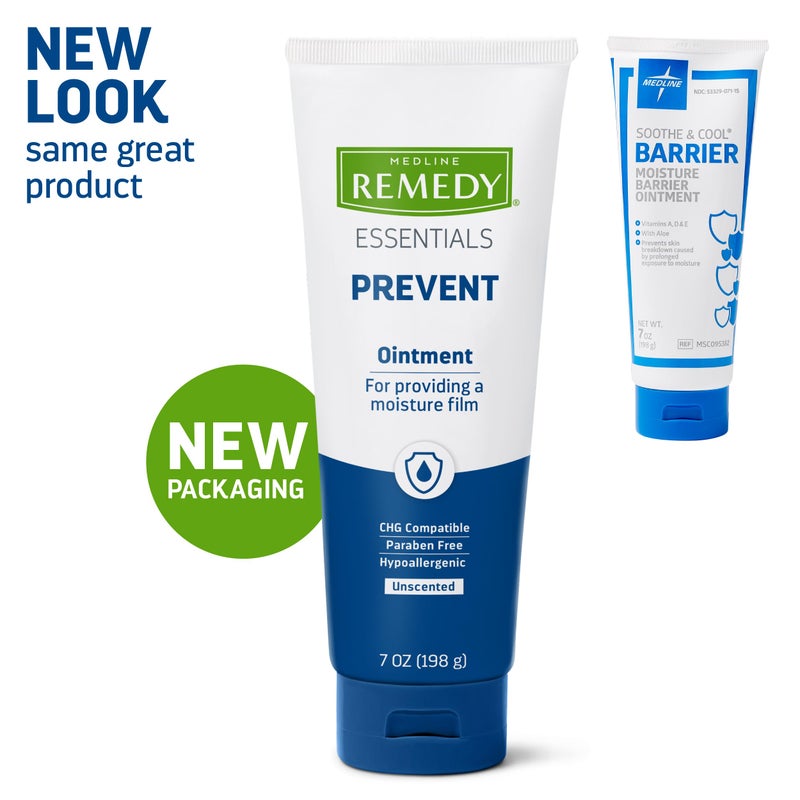 Medline Remedy Essentials Ointment (7 oz Tube), Unscented, Moisturizing Breathable Film, Aloe, Vitamins A, D  E, Soothing Incontinence Care for Adults  Elderly, Hypoallergenic, Paraben Free - Image 2