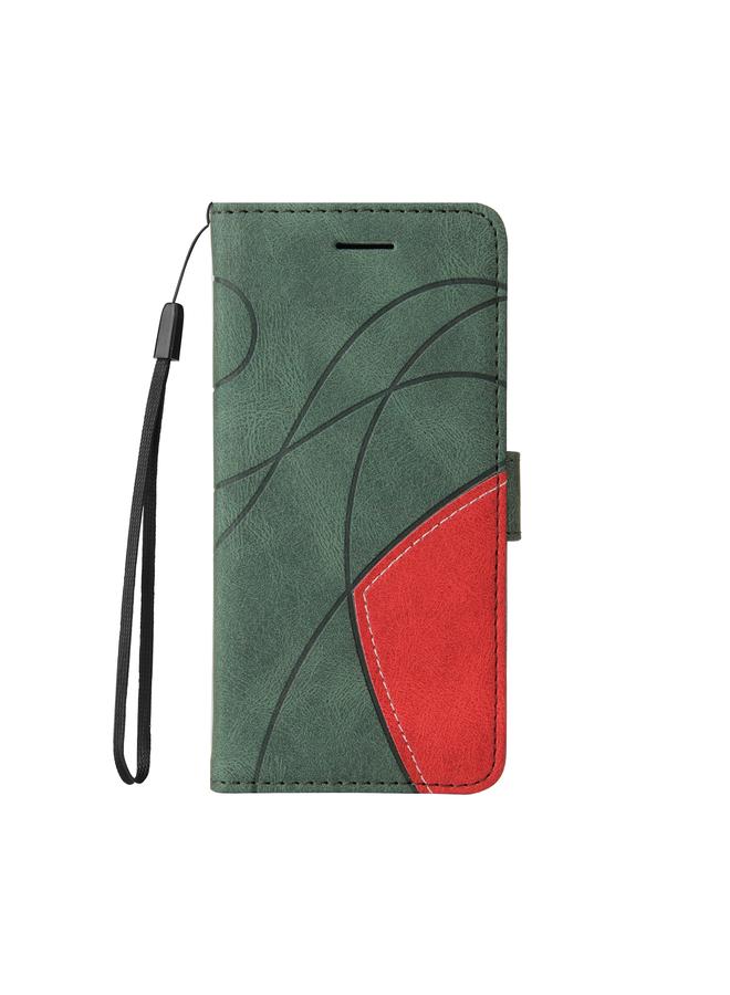 Zaboon Case For iPhone 13 Dual-color Splicing Horizontal Flip PU Leather Case with Holder & Card Slots & Wallet - Image 2