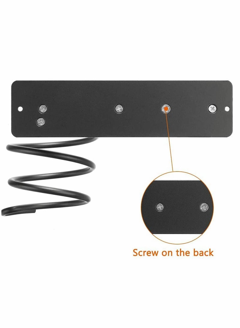 Hair Dryer Holder Wall Mount Aluminum Blow Organizer with Straightener Storage Stand Rack Care Styling Tools Hanger for Bathroom Bedroom - Image 3