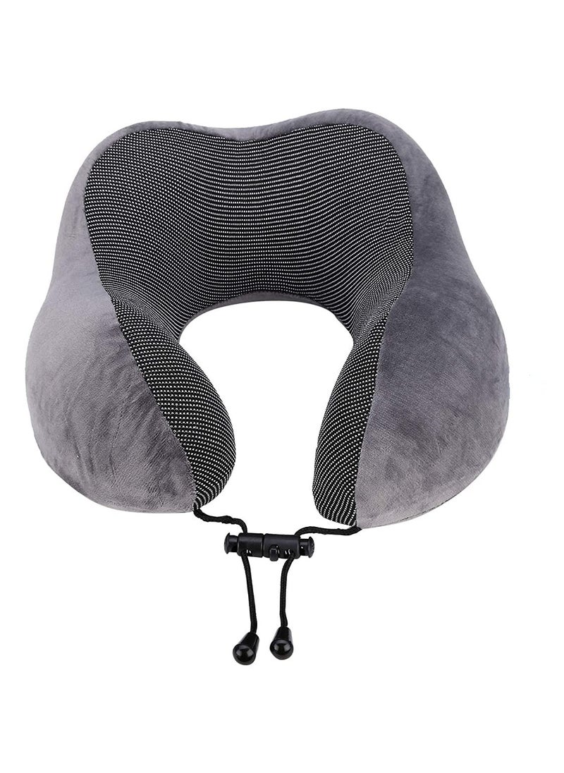 Skylofts - SKYLOFTS Neck Pillow Memory Foam Travel Pillow for Flights Neck Pillow for Travel & Neck Pillow for Sleeping (Black) - Image 1