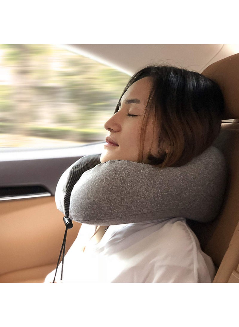 Skylofts - SKYLOFTS Neck Pillow Memory Foam Travel Pillow for Flights Neck Pillow for Travel & Neck Pillow for Sleeping (Black) - Image 1