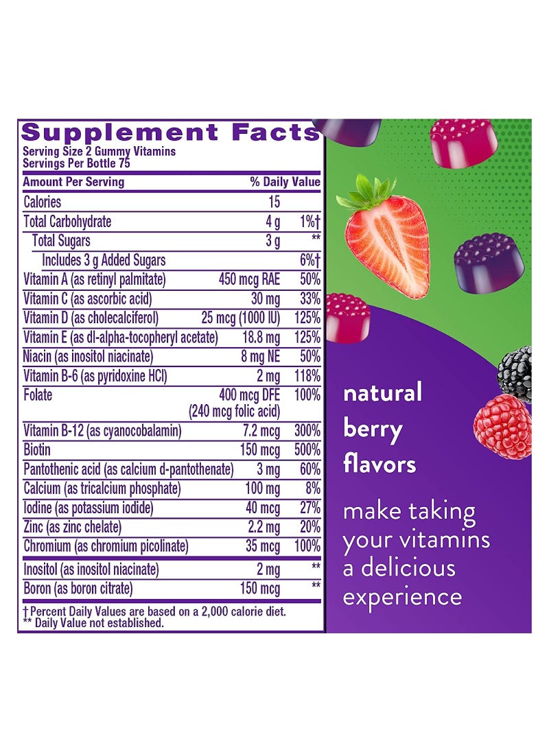 Vitafusion - Women's Multivitamin Natural Berry Flavored - 150 Gummies - Image 1