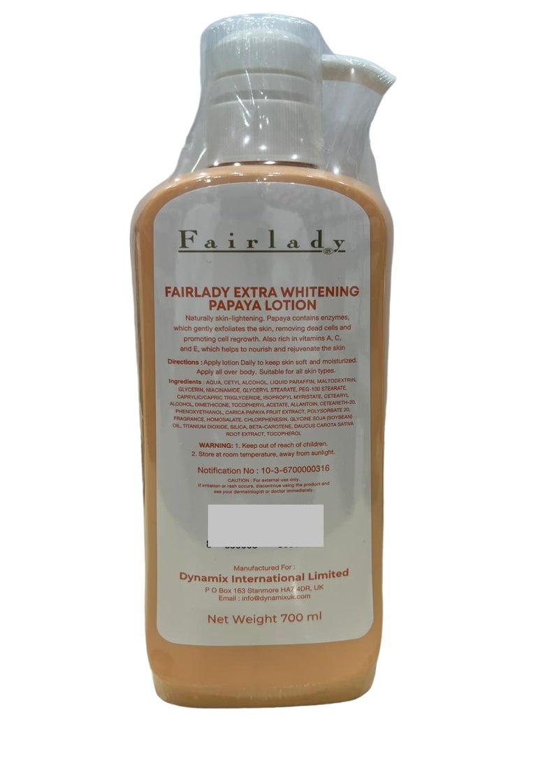 FAIRLADY - Extra Whitening Papaya Lotion 700 ML - Image 1