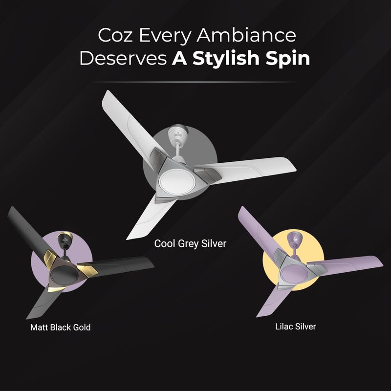 Polycab Aereo Plus Star Rated 1200mm Ceiling Fan For Home 100 Copper High Speed Air Delivery Saves Up To 33 Electricity RustProof Blades 52 Watt 3 Years WarrantyCool Grey Silver - Image 5