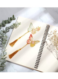 Y&D Metal Bookmark, 4 Pcs Vintage Butterfly Flower Bookmark with Tassel Wedding Gift Gold Hollow Trim Book Page, for Women Girl Teacher Friend Lover Readers  - Image 3