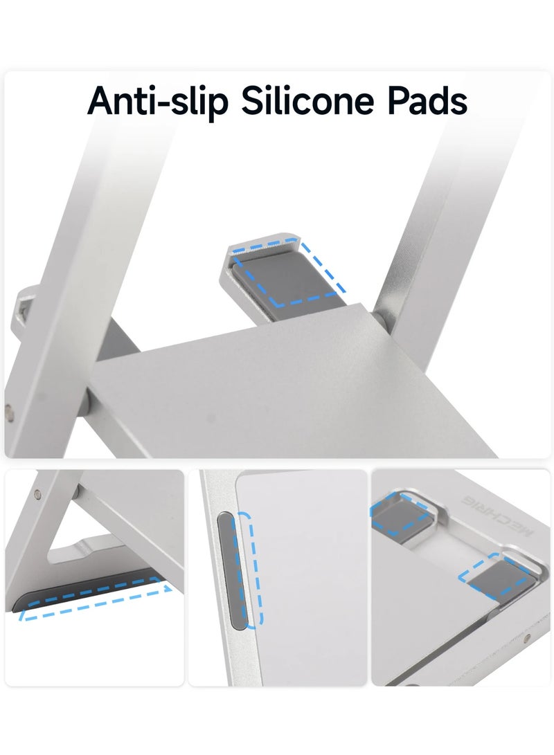 Bamboo Mobile phone holder, card-type mobile phone tablet holder, portable non-slip adjustable desktop iPhone holder, foldable aluminum alloy holder, universal mobile phone holder - Image 4