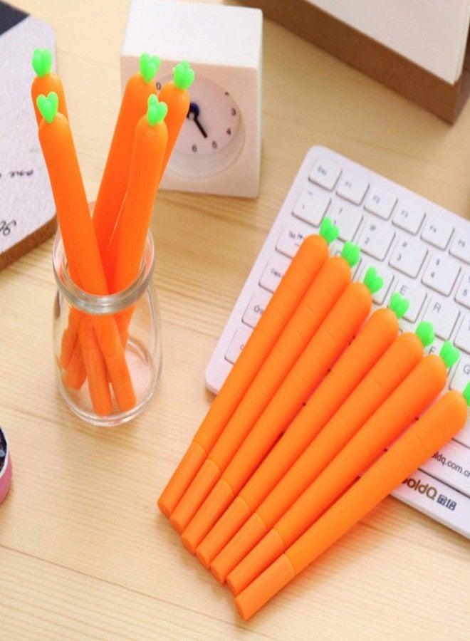 Halloluck 24 Pcs Carrot Gel Ink Pen Cute Silicone Roller Ball Pen for Office Supplies,Drawing Pen Gifts Stationery Supplies - Image 2