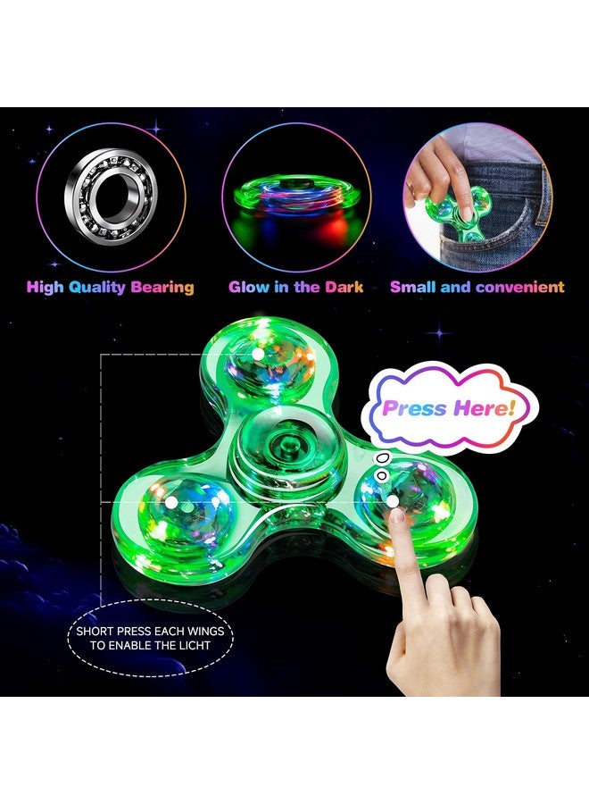 فيغرول مجموعة من 5 ألعاب فيدجيت سبينر من فيجرول | ألعاب فيدجيت سبينر بإضاءة LED للأطفال | هدايا الحفلات | هدايا للفصول الدراسية - Image 3