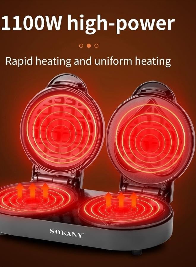 سوكانيا 850 طاحونة من الوافل، وآلة شطيرة صغيرة ذات قلب دائري متعددة الأغراض، وآلة تحميص القابس: المعايير البريطانية - Image 3