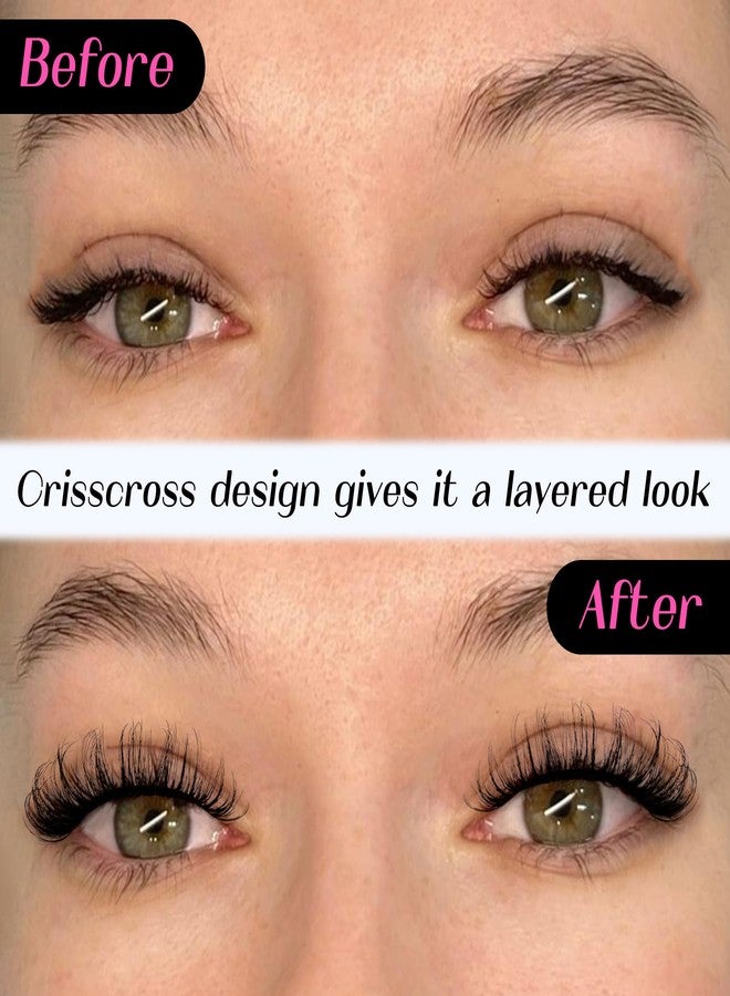 Veleasha Eyelashes Cat Eye Lashes Wispy False Eyelashes D Curl Eye Lash Fluffy Fake Lashes Look Like Lash Extensions 10 Pairs Pack (P08E) - Image 3