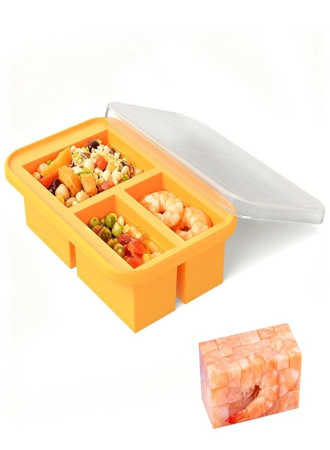 Bongpuda Silicone Freezer Molds, Silicone Freezer Trays With Lid,Soup Freezer Containers,Reusable Freezer Storage Containers,for Freezing and Storing Broths,Sauces and Leftovers - Image 1