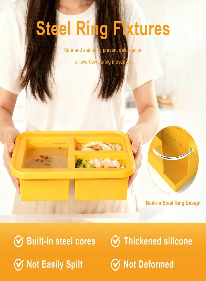 Bongpuda Silicone Freezer Molds, Silicone Freezer Trays With Lid,Soup Freezer Containers,Reusable Freezer Storage Containers,for Freezing and Storing Broths,Sauces and Leftovers - Image 3