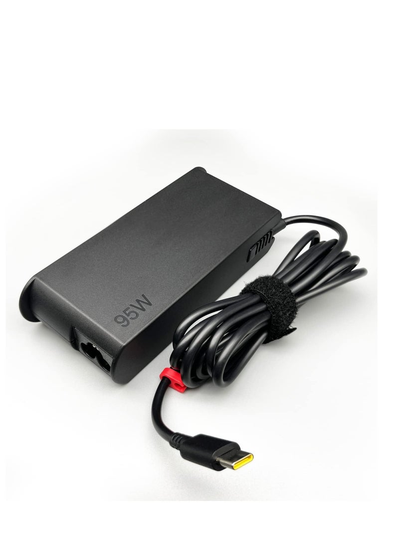 Terabyte 95W 20V 4.75A USB Type-C Plug Laptop Notebook Power Adapter For Lenovo, Plug:UK Plug - Image 1