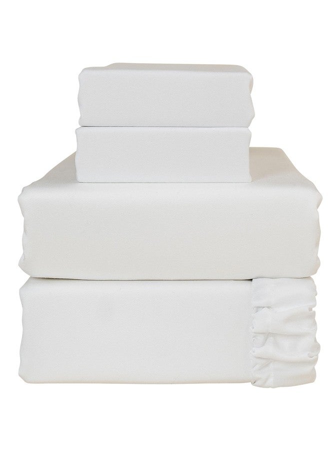 DELITE | Lyocell Bed Sheet Set | Organically Grown | Luxuriously Soft | Cooling for Hot Sleepers | Deep Pockets | 4pc Set (Classic White, Twin) - Image 1