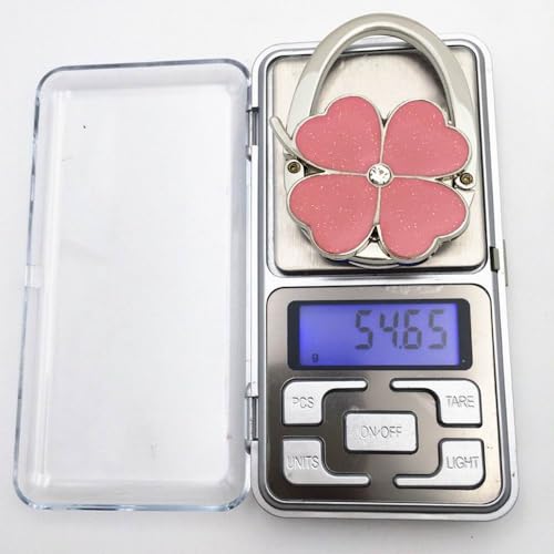 ROFLYER Four Leaf Clover Design Foldable Handbag Hanger Folding Purse Table Hook Holder (Pink) - Image 5