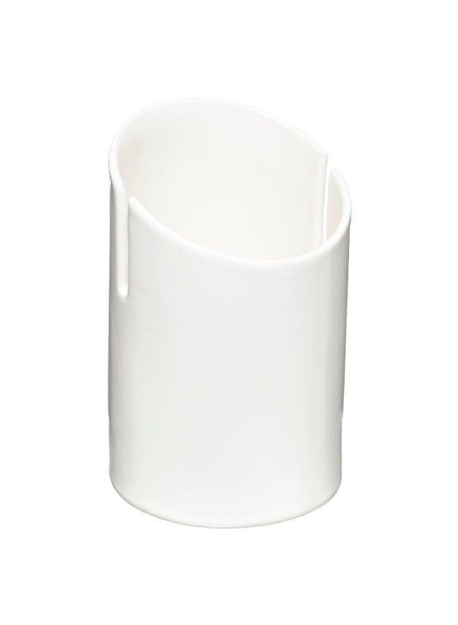 حامل ماكينة تحضير وعاء أدوات مائدة سيراميك بفتحتين أبيض وبني - Image 3