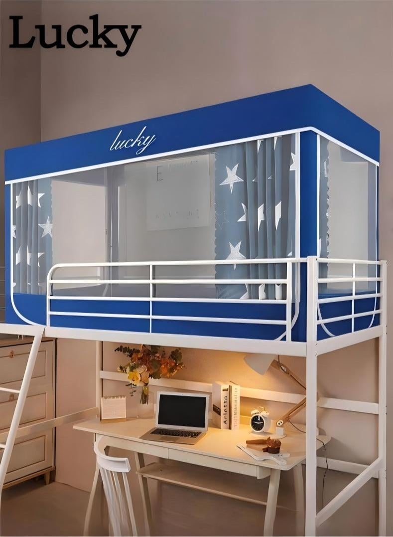 لاكي خيام مظلة السرير ستارة تعتيم ستارة خيمة سرير واحد ستارة قماش تظليل الطالب مظلة السرير ناموسية نوم الطالب حماية الخصوصية - Image 1