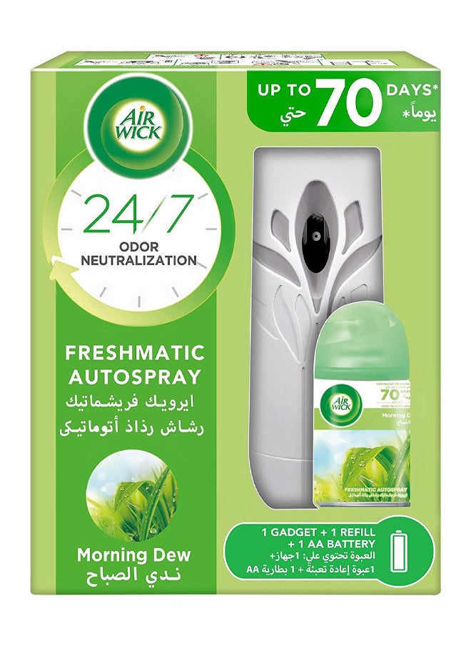 Air Wick - Air Freshener Freshmatic Auto Spray Gadget with Refill - Morning Dew Fragrance 250ml - Image 1