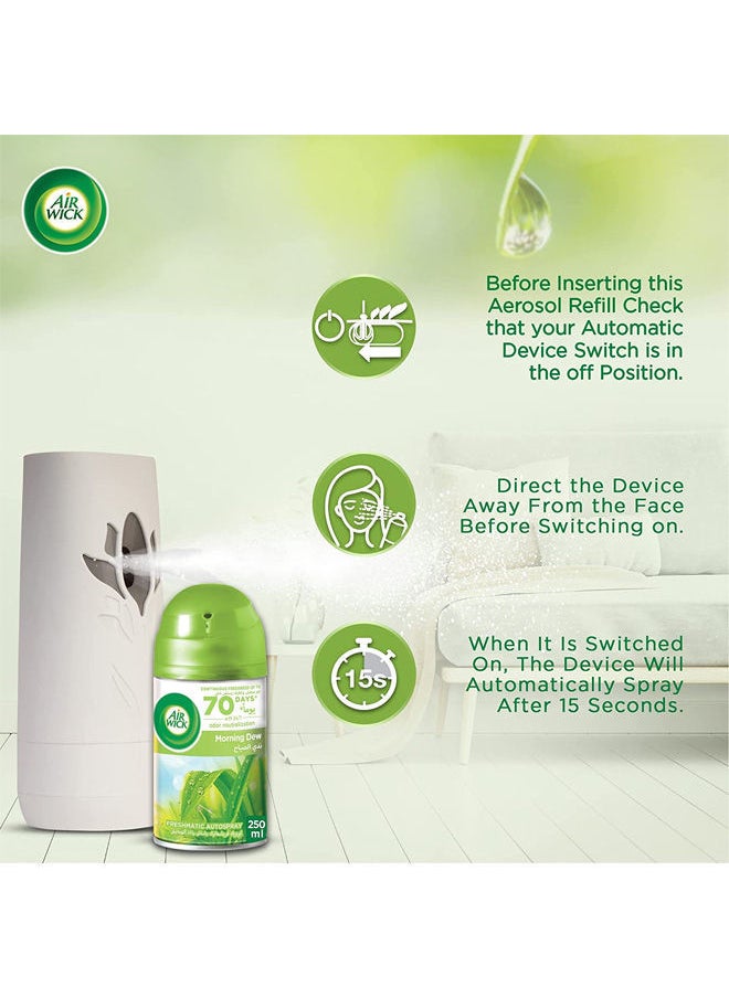 Air Wick - Air Freshener Freshmatic Auto Spray Gadget with Refill - Morning Dew Fragrance 250ml - Image 1