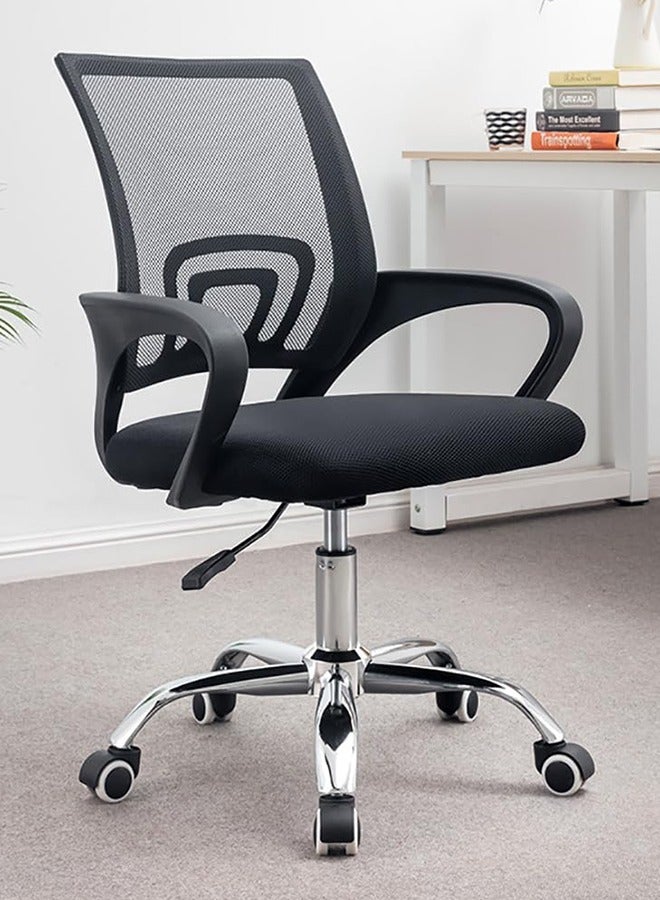 Office Chair, Desk Chair, Ergonomic Home Office Desk Chairs, Computer Chair with Comfortable Armrests, Mesh Desk Chairs with Wheels, Office Desk Chair, Mid-Back Task Chair with Lumbar Support