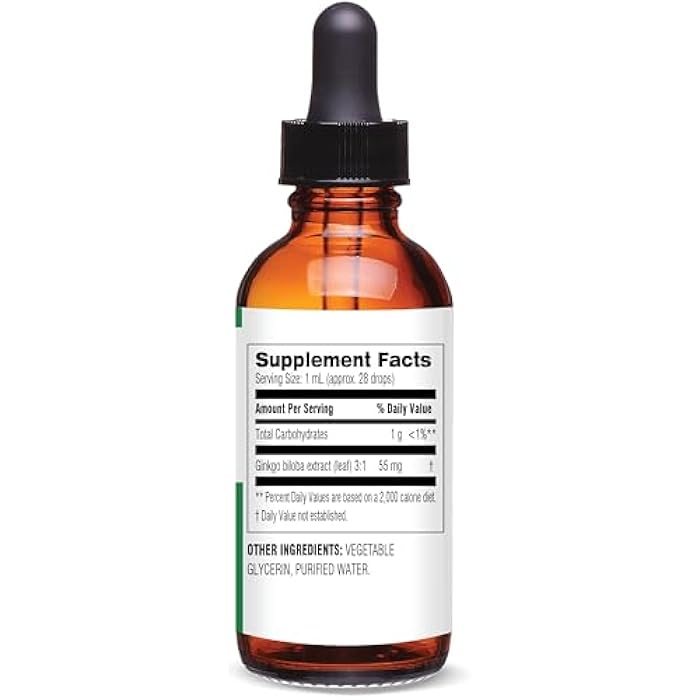Botanic Choice Ginkgo Biloba Leaf Liquid Extract – Alcohol Free, Gluten Free, Fast Acting Supplement Drops – Easy to Use Dropper 1 Fluid Ounce - Image 2