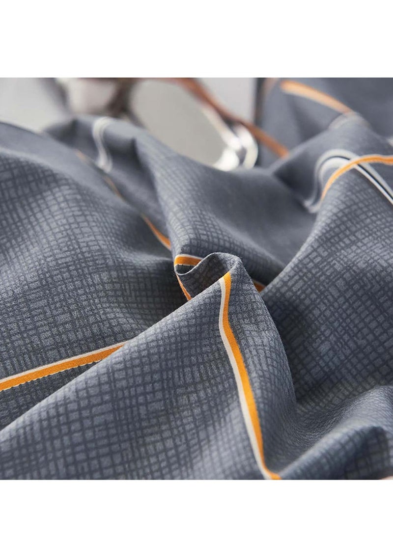 Sharpdo 4 Pieces Bed Sheet Set Luxury Cotton Microfiber Soft Quilt Set with 1 Comforter/Quilt Cover, 1 Flat Sheet and 2 Pillowcases Single 2m(200*230cm) Bed  - Image 3