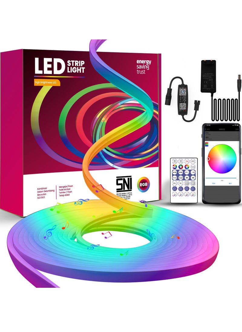 SIRKOLR SIRKOLR Smart LED Strip Light,Energy-saving atmosphere light,Waterproof,High Brightness,Cuttable, APP Control and WiFi Music Sync,Suitable for Gaming Room DIY Lights Decor (RGB 1M)  - Image 1