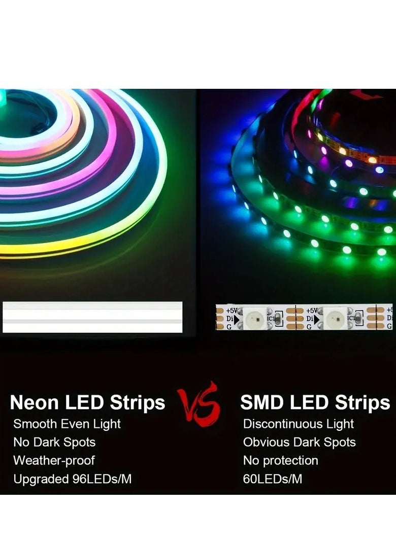 SIRKOLR SIRKOLR Smart LED Strip Light,Energy-saving atmosphere light,Waterproof,High Brightness,Cuttable, APP Control and WiFi Music Sync,Suitable for Gaming Room DIY Lights Decor (RGB 1M)  - Image 2