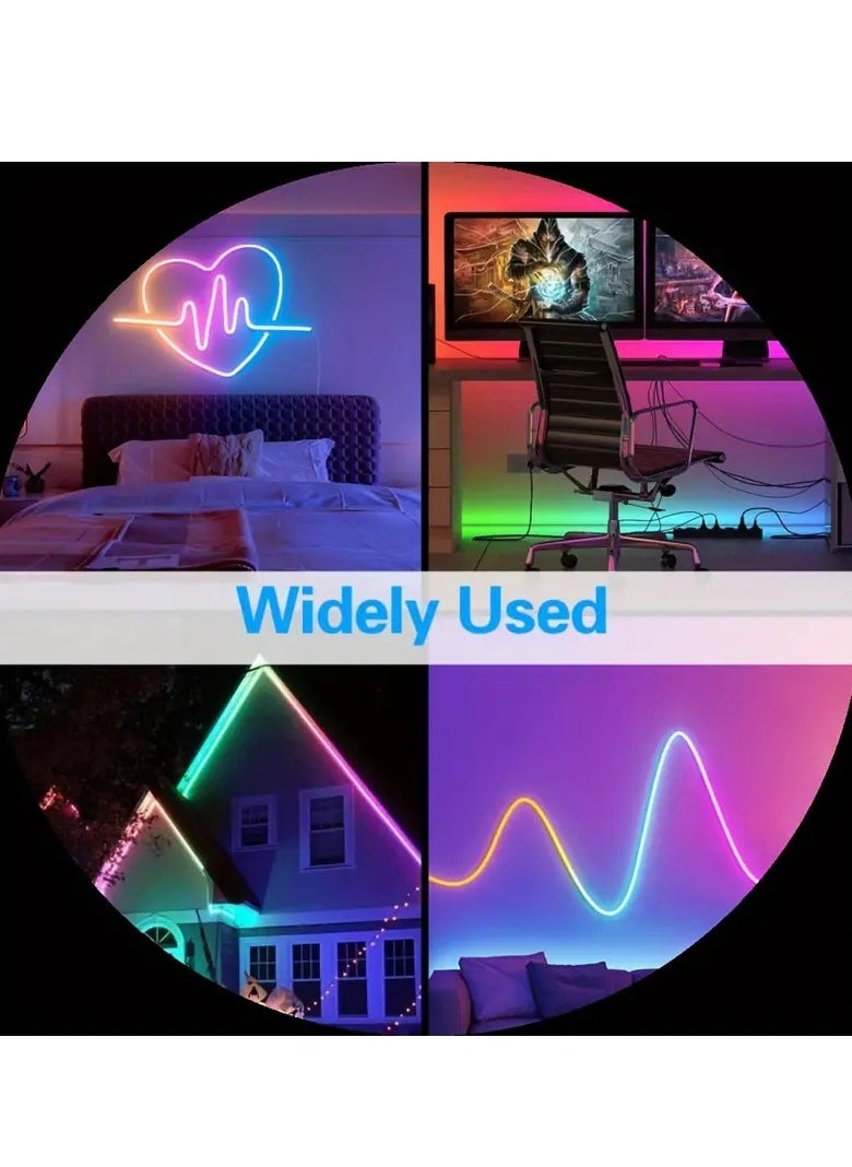 SIRKOLR SIRKOLR Smart LED Strip Light,Energy-saving atmosphere light,Waterproof,High Brightness,Cuttable, APP Control and WiFi Music Sync,Suitable for Gaming Room DIY Lights Decor (RGB 1M)  - Image 5