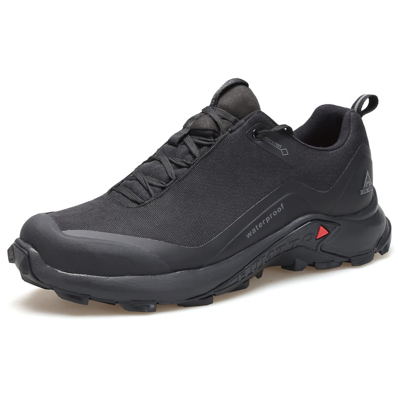 HUMTTO Men's All-Terrain Waterproof Hiking Shoes Lightweight Breathable Trekking Trails Shoes Anti Slip Outdoor Shoes 10.5 Black - Image 1