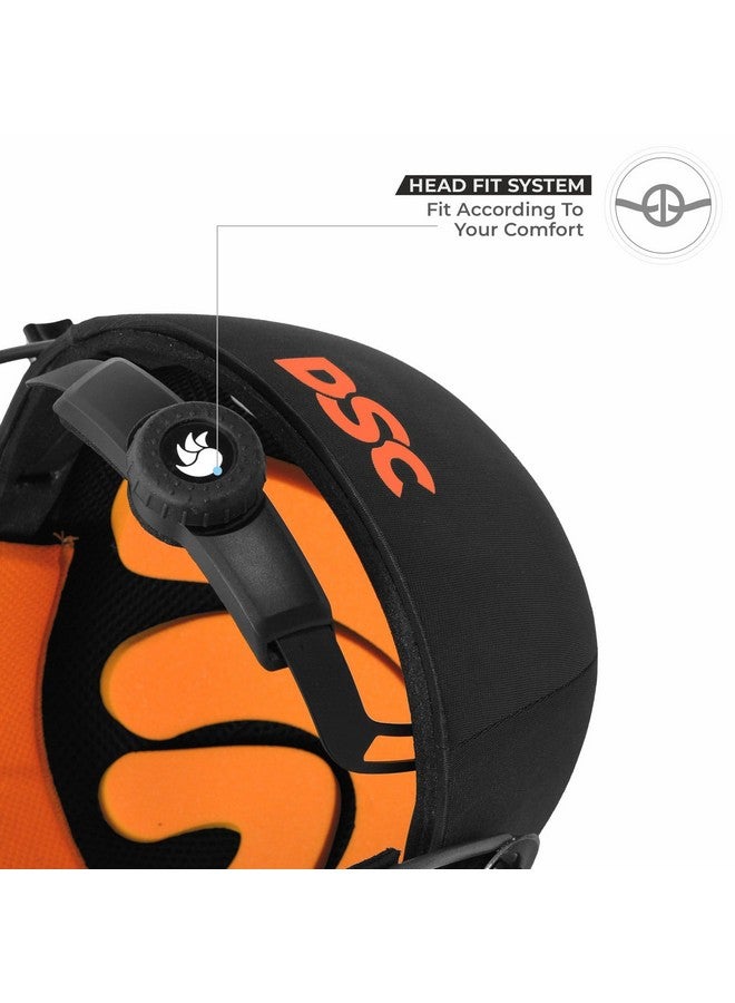 دي أس سي خوذة الكريكيت DSC Punch للرجال، اللون - أسود، المقاس - متوسط - Image 4