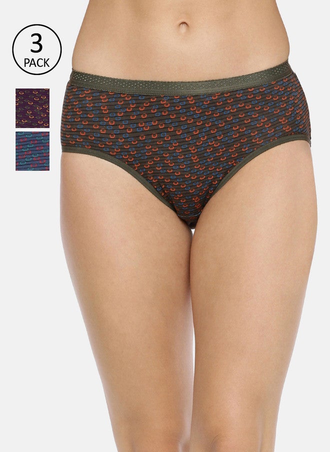 Red Rose Women Pack Of 3 Assorted Basic Briefs Jassi-M - Image 1