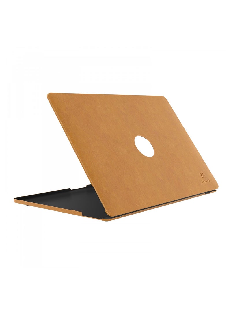 LEVELO Macbook Air 15.3inch Cover Gevena Leather / Secure Skin / Ultra-Thin / Lightweight / Precise Cutouts - Brown - Image 1