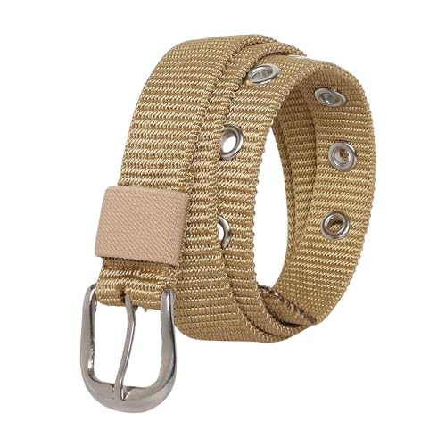 Zacharias Boy's Nylon Belt for kids knb-01 (4-10 Years) (Beige_Pack of 1) - Image 3