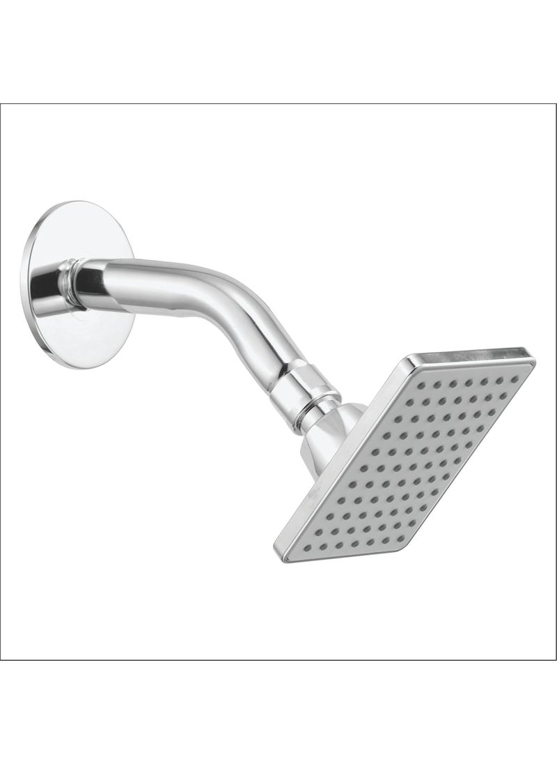 Kamal Kamal Shower Head with Arm Square 5x35 Inch Wall Mounted Wide Spray Coverage Superior Water Flow Pack of 1 
