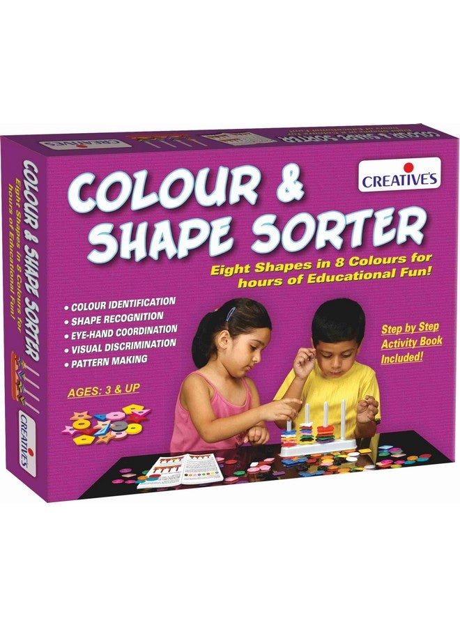 كرييتفز لعبة فرز الألوان والأشكال من Creative's | لعبة التعرف على الألوان للأطفال | تنسيق اليد والعين للأطفال | لعبة التعرف على الأشكال للبنات والأولاد | الفرز حسب اللون والشكل | للأعمار من 3 سنوات فما فوق - Image 1