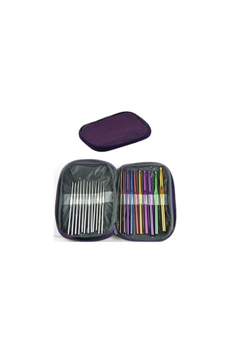 BLOOMING TIME - Set Of 22Pcs Crochet And Knitting Hooks Needles With Pouch Multicolour - Image 1