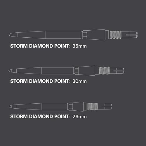 Target Darts Swiss Point Storm Diamond Dart Points (3-Pack Tips) 35mm Gold SP – Change Dart Point, Professional Dart Accessories - Image 2