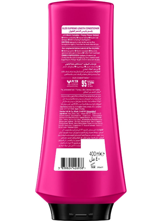 Schwarzkopf Gliss Conditioner Supreme Length 360ml - Image 2