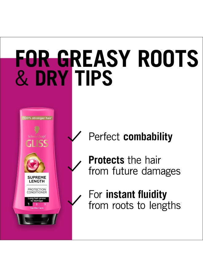 Schwarzkopf Gliss Conditioner Supreme Length 360ml - Image 3
