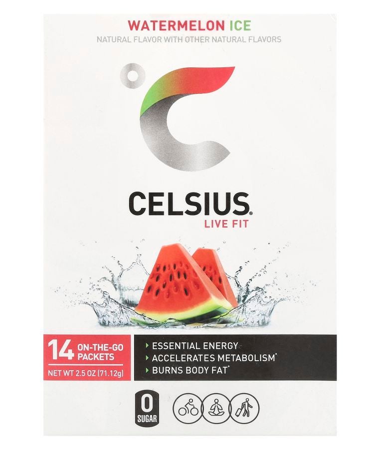 لايف فيت بطيخ مثلج 14 عبوة جاهزة 0.18 أونصة (5.08 جرام) لكل منها