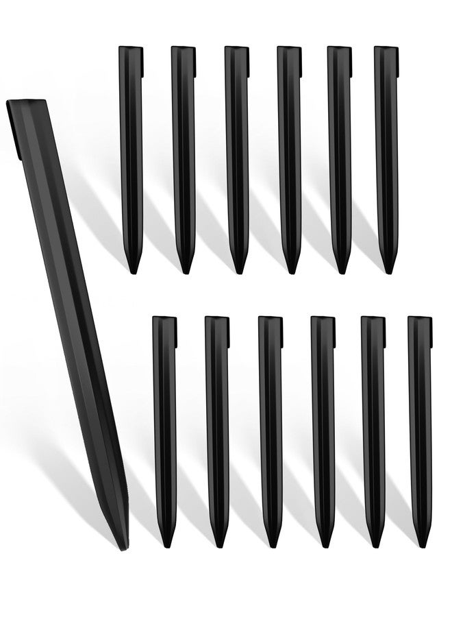 Worth Garden Metal Garden Edging Stakes, 8 inches - Black - Image 1