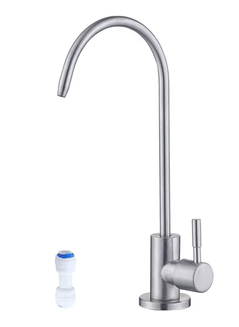 JAMS Water purifier filter faucet with 360 degree rotating spout made of high quality chrome and ideal for all sterilization and filtration systems - Image 1