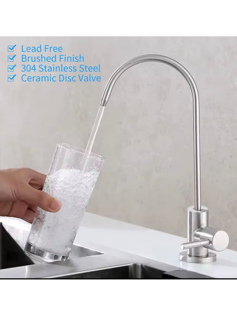 JAMS Water purifier filter faucet with 360 degree rotating spout made of high quality chrome and ideal for all sterilization and filtration systems - Image 2