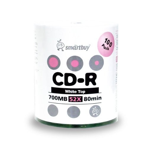 Smartbuy 700mb/80min 52x CD-R White Top Blank Video Recordable Media Disc (200-Disc) - Image 2